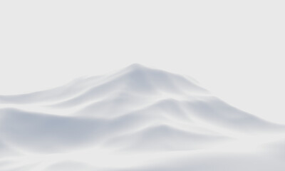 Winter snow mountain. White terrain.