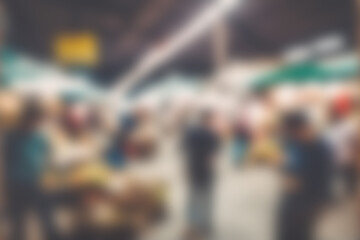 Obraz premium Blur image of night market festivals, Abstract Background and bokeh light