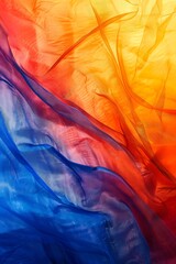 Gradient background blending from orange to blue 