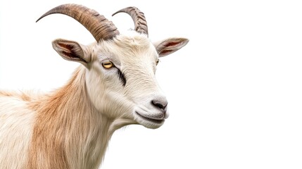 Obraz premium Mountain goat isolated on white