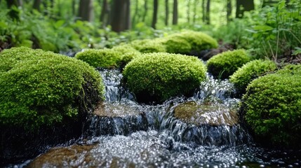 moss covered rocks