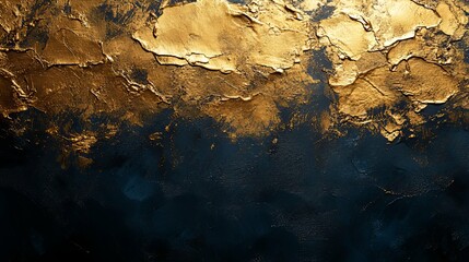 Abstract Gold and Black Paint Texture