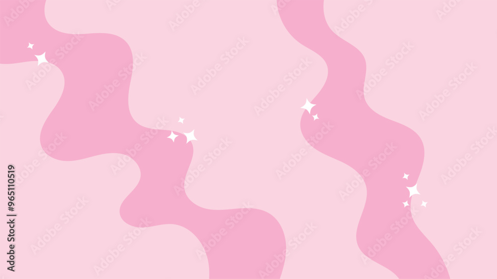 Wall mural pink wave background with sparkle