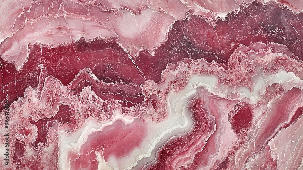 Poster swirling pink and white onyx stone texture