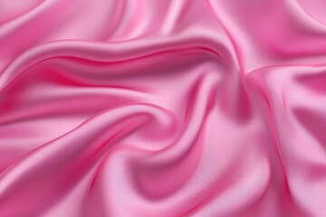 Obraz premium Satin Pink Waves. Soft, Elegant Silk Fabric with Luxurious Texture