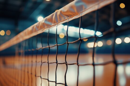 Net close up pre volleyball game