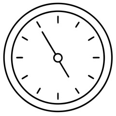 clock outline coloring book page line art illustration digital drawing
