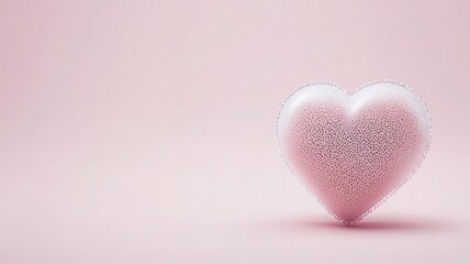 Obraz premium Bubble speech shaped like a heart, love and relationship theme, bubble speech, romantic communication concept