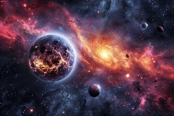 Naklejka premium Beautiful Outer Space View