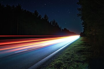 speeding up on the dark road