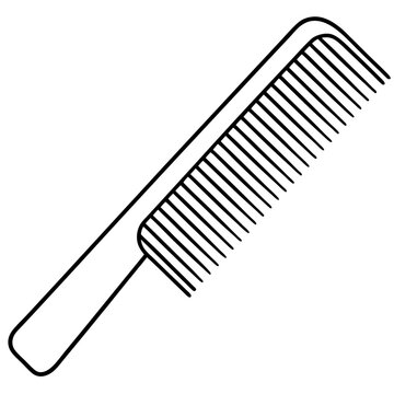recommend clip art: comb outline coloring book page line art illustration digital drawing