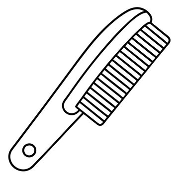recommend clip art: comb outline coloring book page line art illustration digital drawing