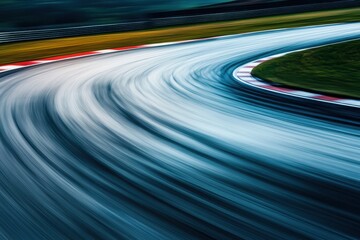 Wavy track blurred in motion