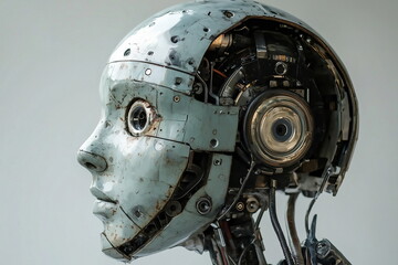 Fototapeta premium robot head isolated