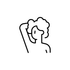 Hair Washing icon. Simple hair washing icon for social media, app, and web design. Vector illustration