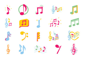 Musical Harmony Note Element Set