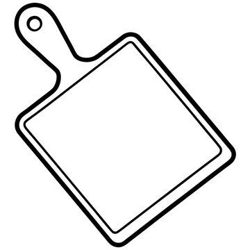 recommend clip art: cutting board outline coloring book page line art illustration digital drawing