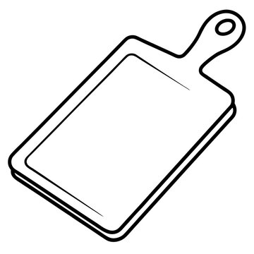 recommend clip art: cutting board outline coloring book page line art illustration digital drawing