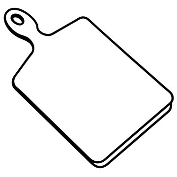 recommend clip art: cutting board outline coloring book page line art illustration digital drawing