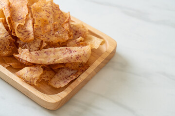 Taro Chips - fried or baked sliced taro