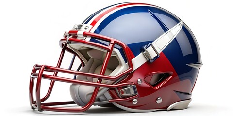 A flying Minuteman proudly holds a blue field cannon, with red and white stripes wrapping around the helmet,