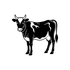 cow silhouette vector illustration sublimation