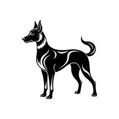 dog silhouette vector illustration sublimation