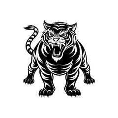 tiger silhouette vector illustration sublimation