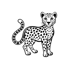 cheetah silhouette vector illustration sublimation