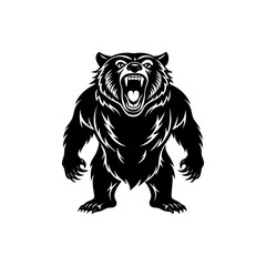bear silhouette vector illustration sublimation