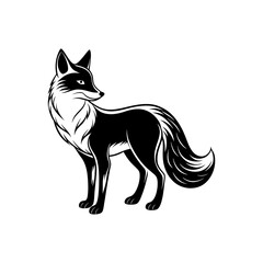 Fototapeta premium fox silhouette vector illustration sublimation