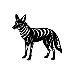 jackal silhouette vector illustration sublimation