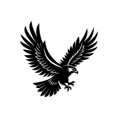 fly eagle silhouette vector illustration sublimation
