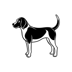 beagle silhouette vector illustration sublimation