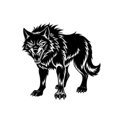 wolf silhouette vector illustration sublimation