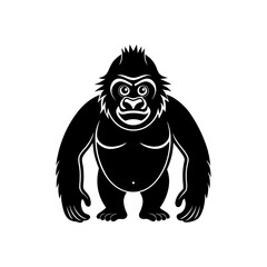 gorilla cartoon silhouette vector illustration sublimation