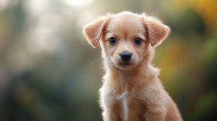 Fototapeta premium Fluffy puppy with big floppy ears