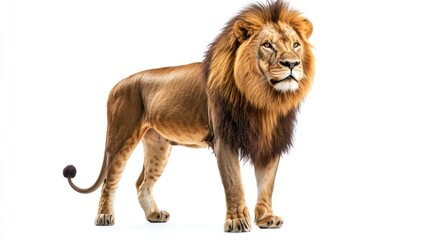 Obraz premium Majestic Male Lion Standing in Full Profile