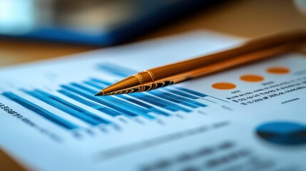 Close-up of a business plan with market analysis and competitor research, business strategy