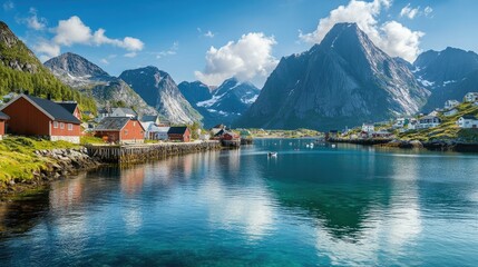 Lofoten Islands with colorful fishing villages and dramatic landscapes