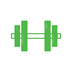 Fitness dumbbells icon. Flat design style.