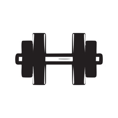 Dumbbell icon. Vector illustration. Isolated on white background.