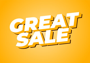 Great sale. Text effect in good colors with 3D style