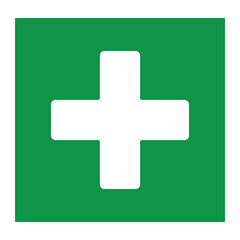 First Aid Symbol Vector Graphic. Medical Emergency Icon for Safety and Health.
