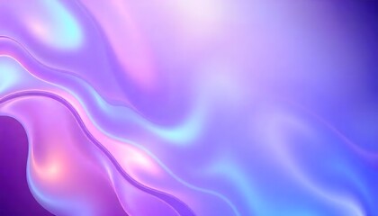 Fototapeta premium 3D modern wallpaper background is made up of a 3d holographic liquid wave, iridescent chrome fluid silk, and neon metal gradient effects.