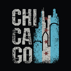 Vintage university college typografi USA chicago slagord teksttrykk for grafisk t-skjorte eller genser hettegenser eller klistremerke plakat - Vektor