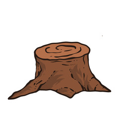 Fallen Tree Illustration