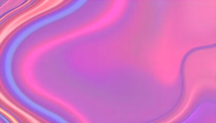 Obraz premium 3D modern wallpaper background is made up of a 3d holographic liquid wave, iridescent chrome fluid silk, and neon metal gradient effects.