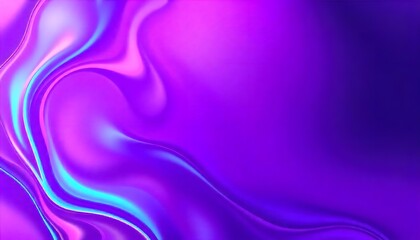 Naklejka premium 3D modern wallpaper background is made up of a 3d holographic liquid wave, iridescent chrome fluid silk, and neon metal gradient effects.