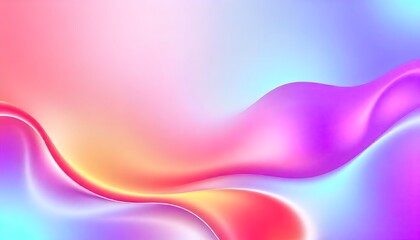 Fototapeta premium 3D modern wallpaper background is made up of a 3d holographic liquid wave, iridescent chrome fluid silk, and neon metal gradient effects.